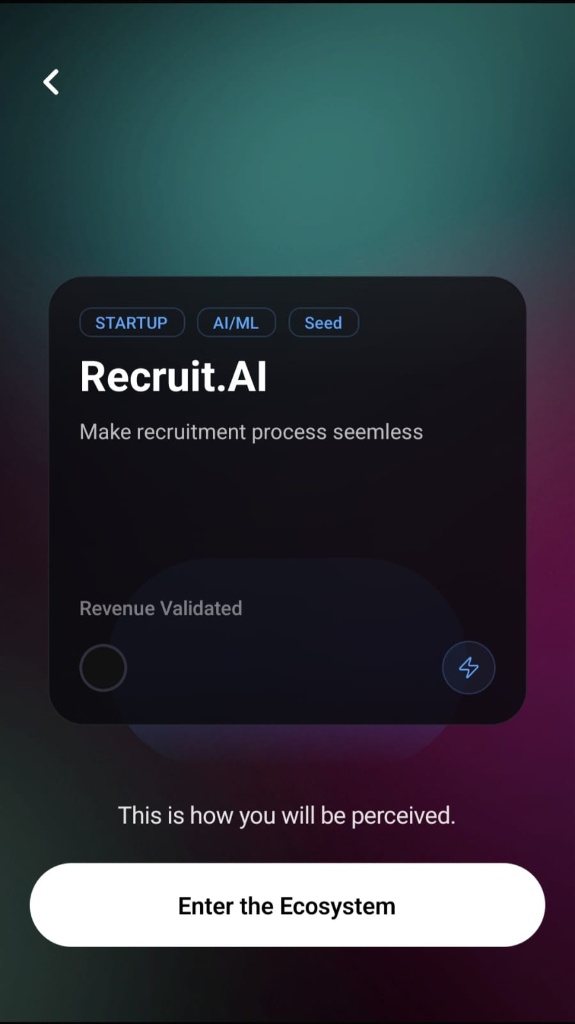 Startup card preview: This is how you will be perceived