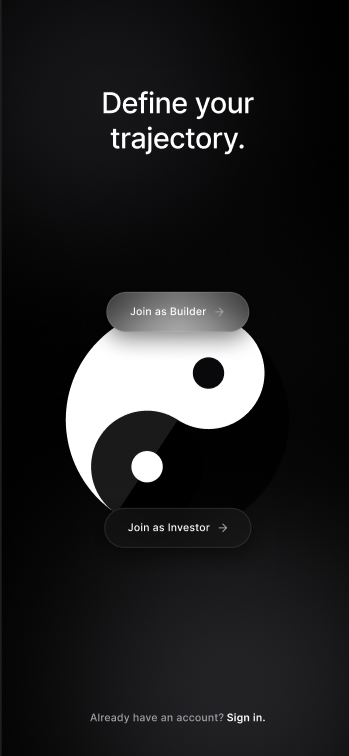 Seedr onboarding: Define your trajectory, join as Builder or Investor